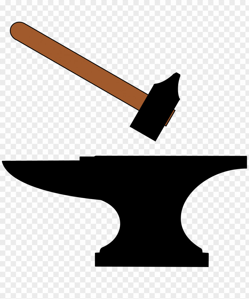 Falling Blacksmith Anvil Forge Hammer Clip Art PNG