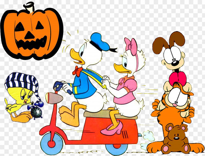Disney Cartoon PSD Material Donald Duck Daisy Minnie Mouse Huey, Dewey And Louie Goofy PNG