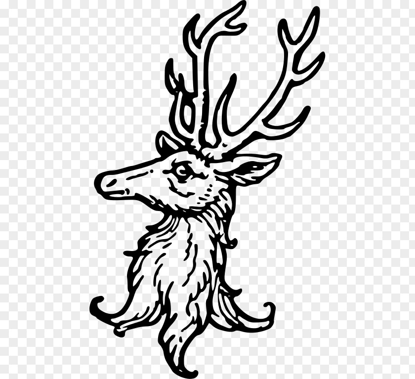 Stags Deer Heraldry Erasure Coat Of Arms PNG