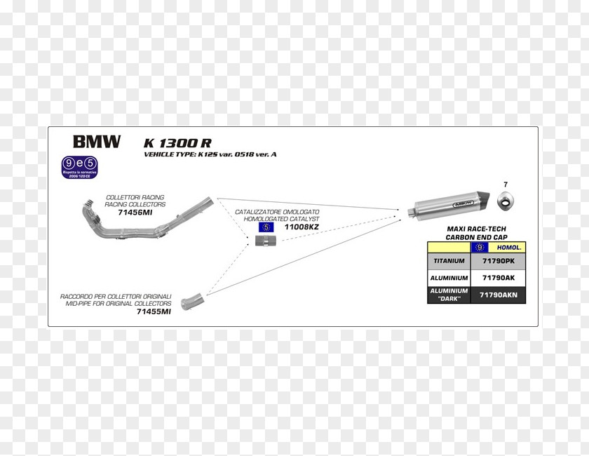 Exhaust System Arrow BMW K1300R Catalytic Converter K 1300 S PNG