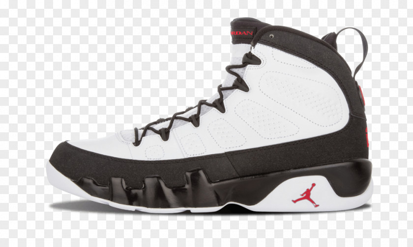 Nike Air Jordan 9 Boys Retro Shoes Black // University Red 302370 Basketball Shoe PNG