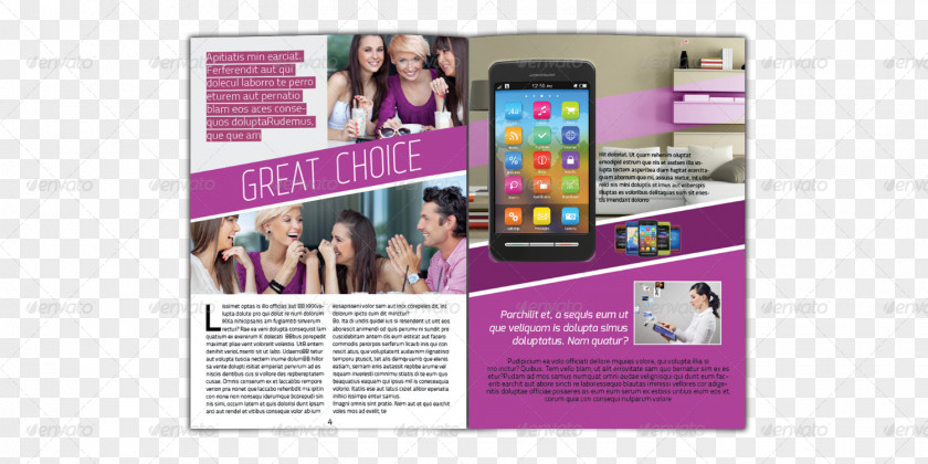 Stylish Indesign Magazine Template Smartphone Adobe InDesign Page Layout Digital Journalism PNG