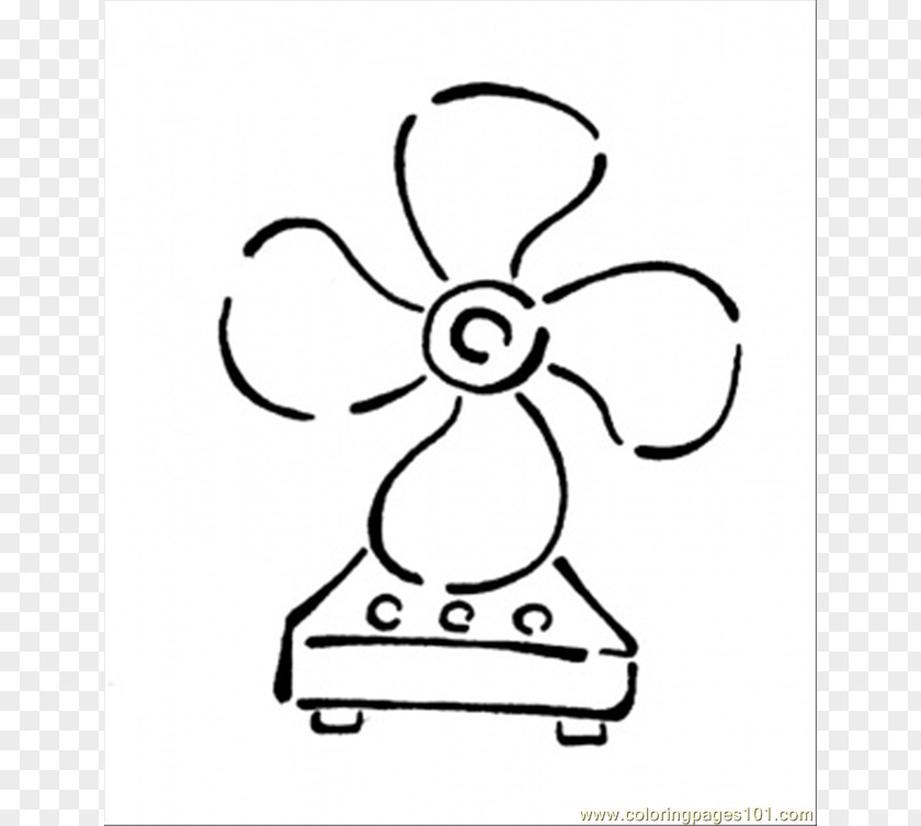 Coloring Pages Of Electric Fan Hand Book Home Appliance Machine PNG