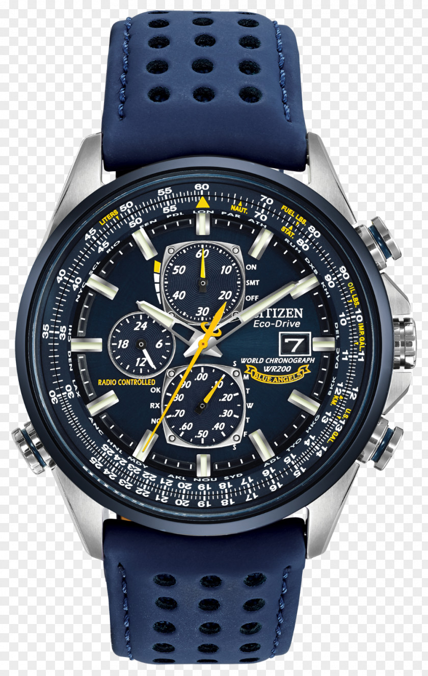 Watch CITIZEN Men's Eco-Drive Blue Angels World Chronograph A-T Citizen Holdings PNG