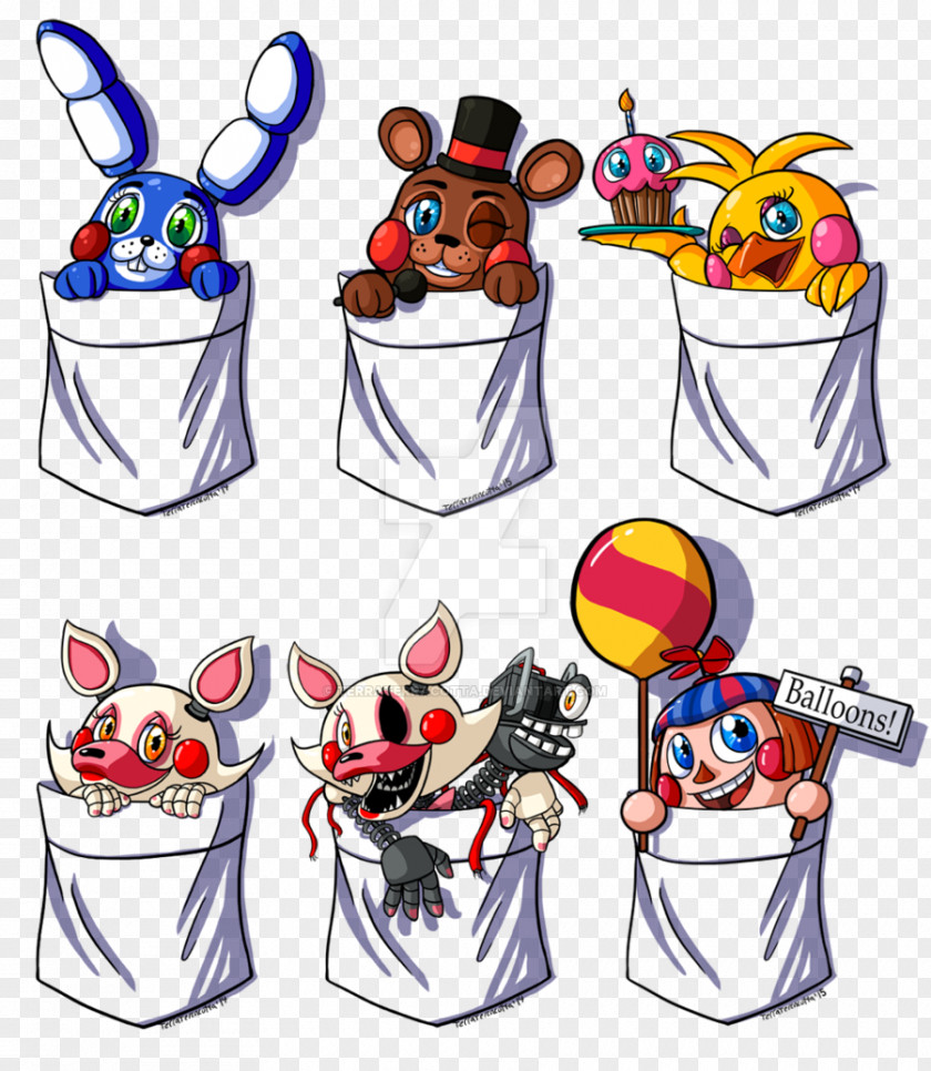 Baby Toy Five Nights At Freddy's 2 4 Animatronics T-shirt PNG
