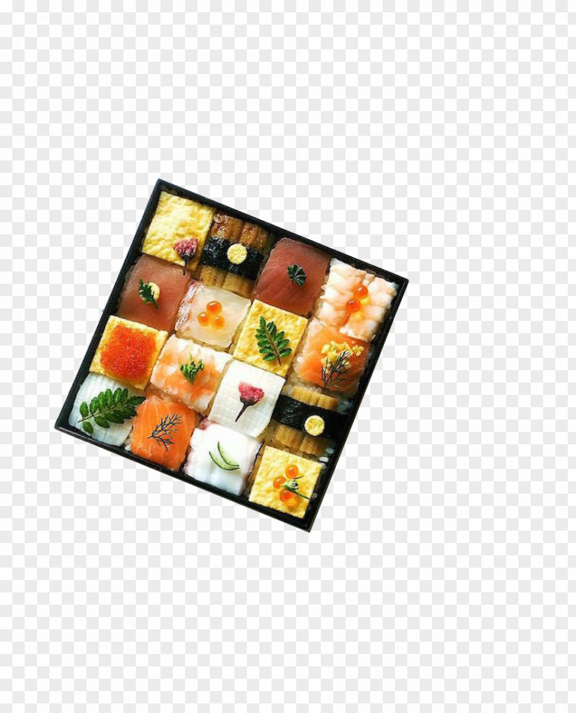 Creative Sushi Mosaic Japanese Cuisine Bento Makizushi PNG