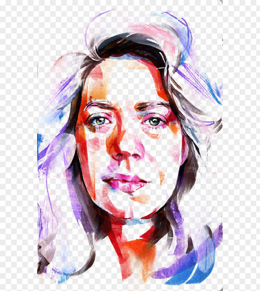 Women Portrait Sketch Watercolor Painting Drawing Illustration PNG