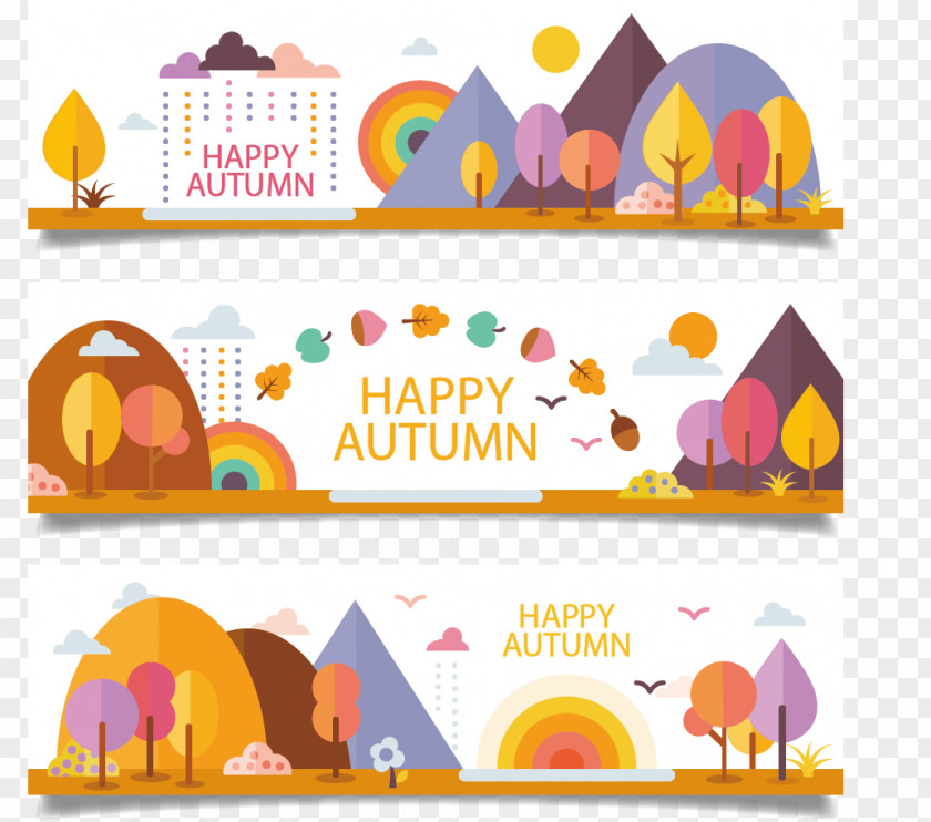 Autumn Scenery Vector PNG