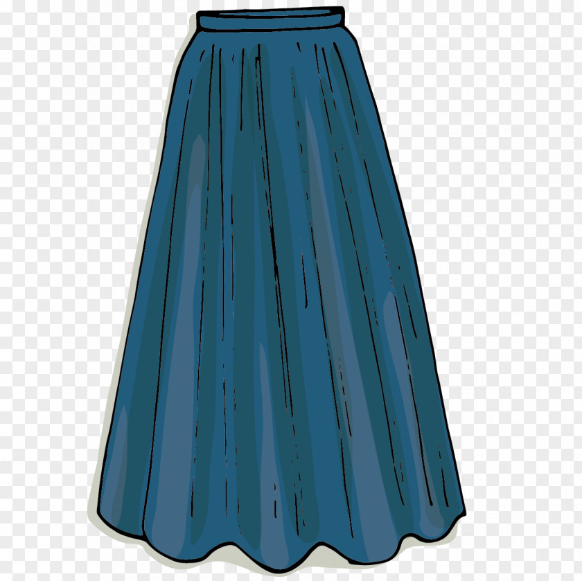 Vector Blue Dress Skirt Waist PNG