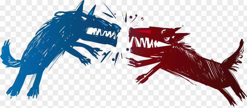 Wolf Fight Two Wolves Stock Photography Illustration PNG