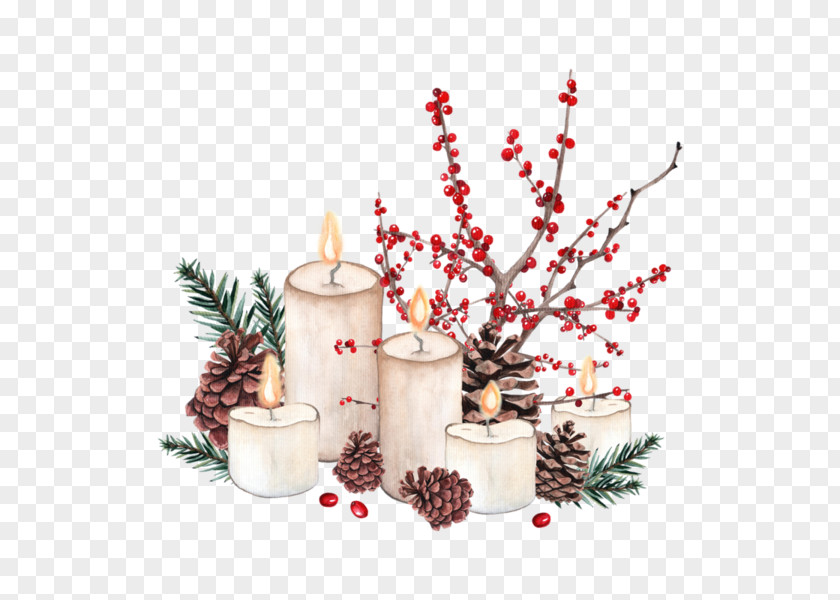 Christmas Decoration Watercolor Painting PNG