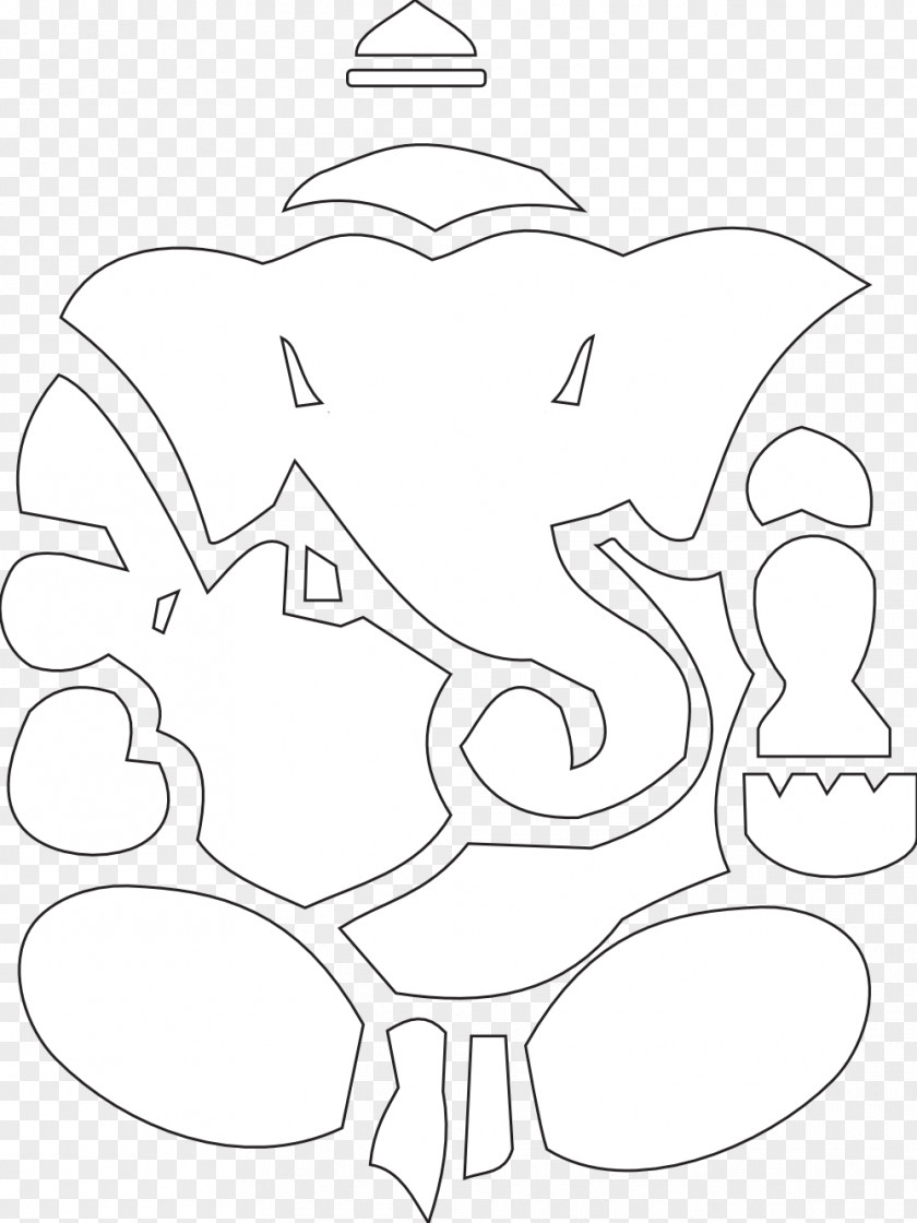 Ganesha Drawing Black And White Clip Art PNG