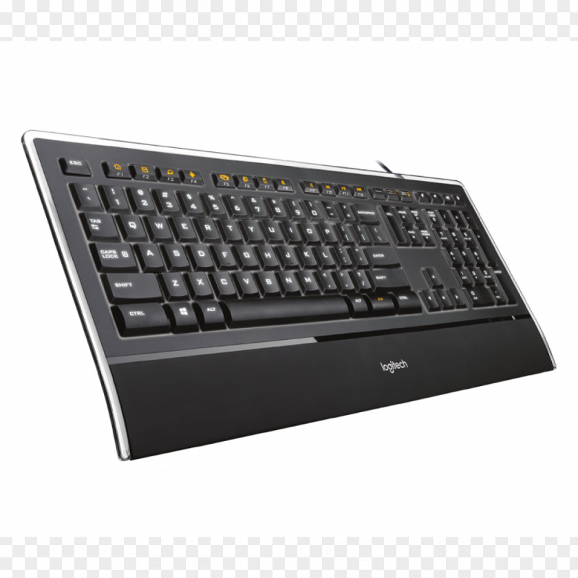 Keybord Computer Keyboard Logitech Illuminated K740 K800 AZERTY PNG