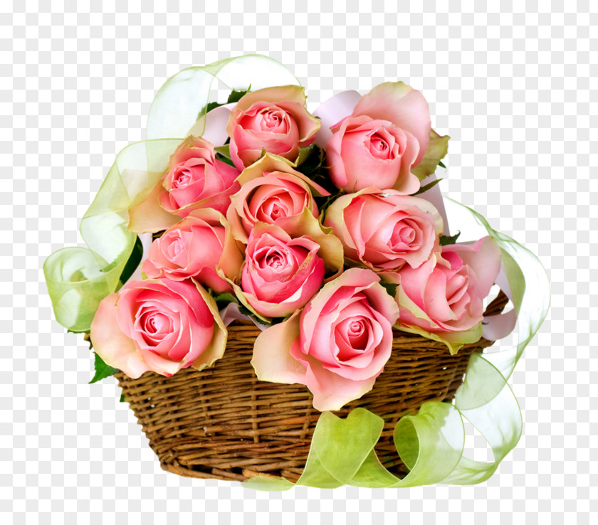 Rose Flower Bouquet Basket Stock Photography PNG