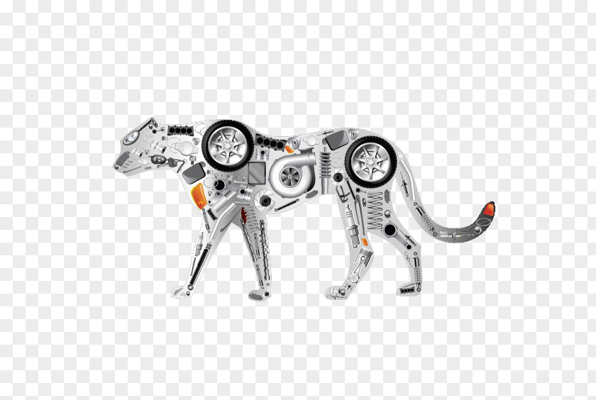 Creative Cheetah Tiger Machine Mechanics PNG