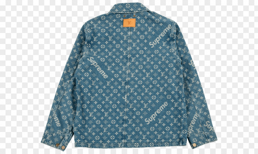 Jacket Supreme Jean Louis Vuitton Denim PNG