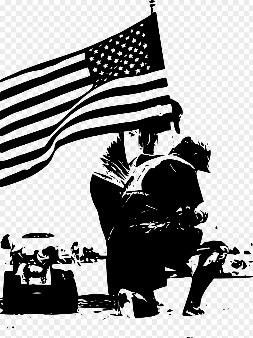 Memorial Day Black And White Veterans Poster Clip Art PNG