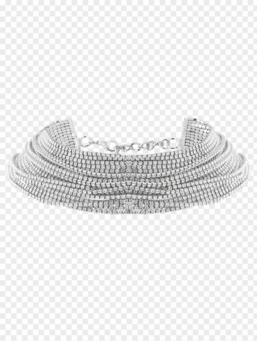 Multilayer Style Jewellery Choker Necklace Imitation Gemstones & Rhinestones Bra PNG