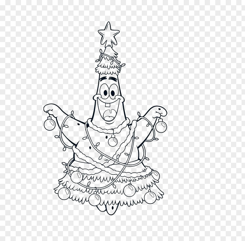 Spongebob Friends Coloring Pages Patrick Star Christmas Book It's A SpongeBob Christmas! Day PNG