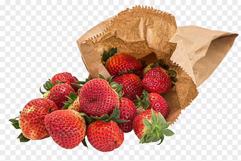 Strawberry Fruit Paper Bag Food Health Eating PNG