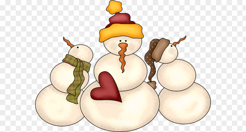 Watercolor Snowman Christmas Clip Art PNG