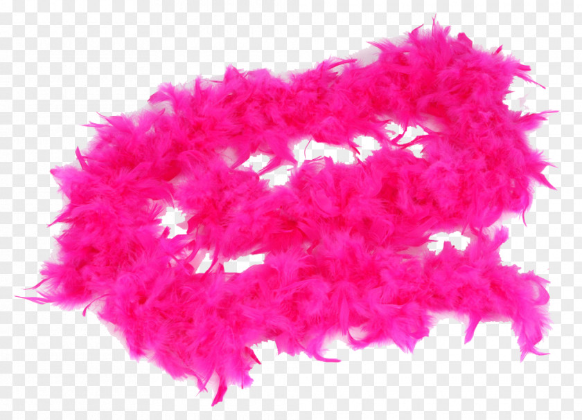 Feather Boa Fuchsia Party Costume PNG