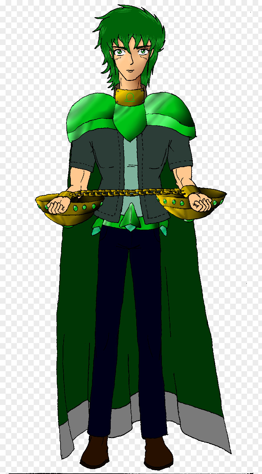 Libra Drawing Costume Design Green Cartoon Outerwear PNG