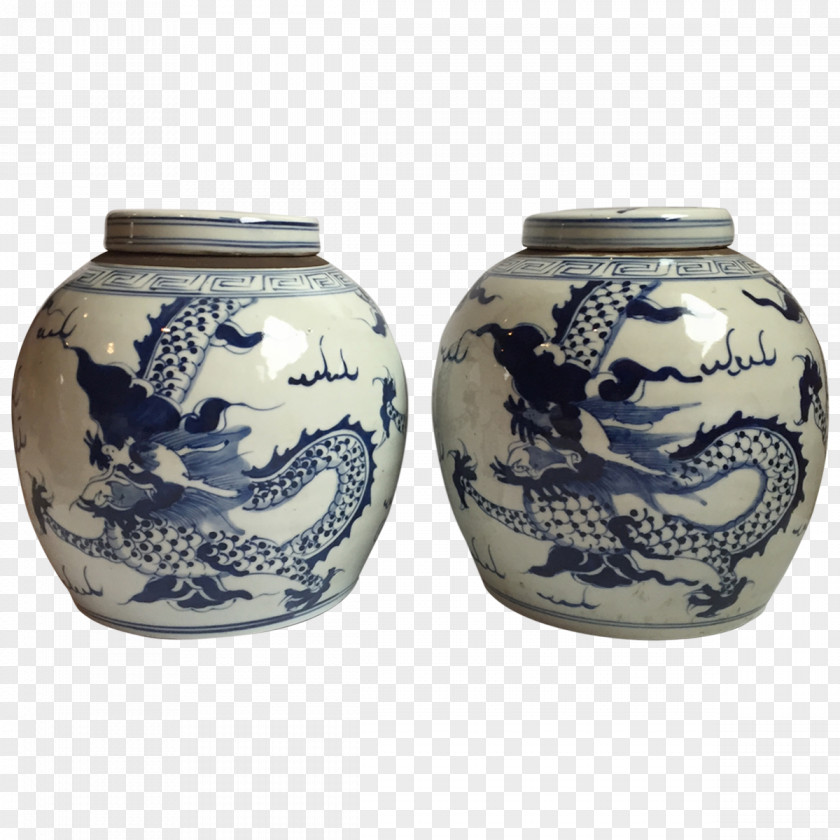 The Blue And White Porcelain Pottery Chinese Ceramics Vase PNG