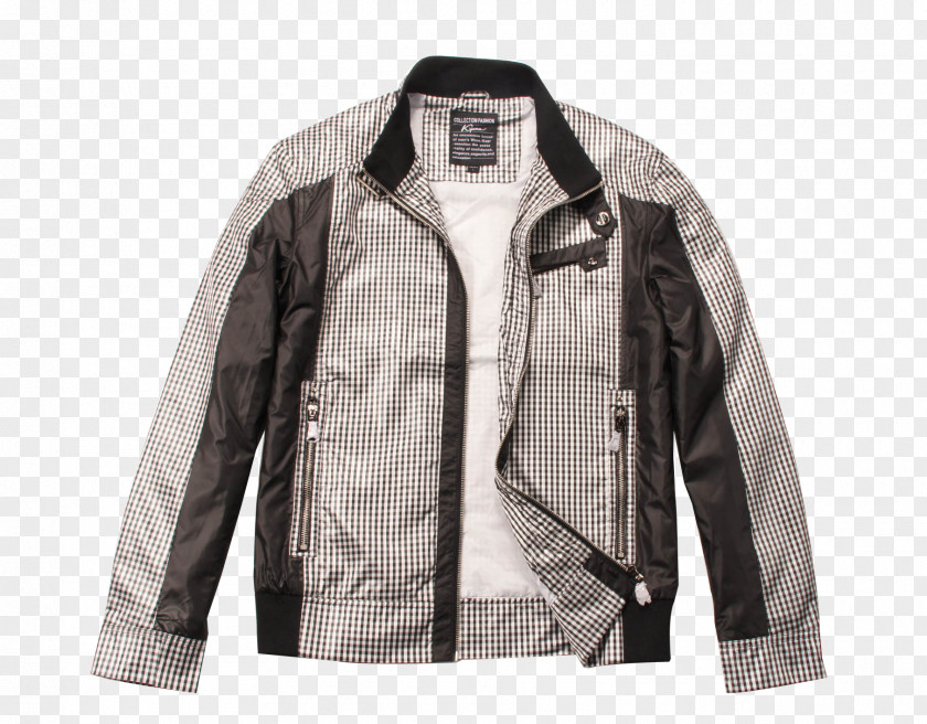 Men's Jackets Leather Jacket Tartan Outerwear Sleeve PNG