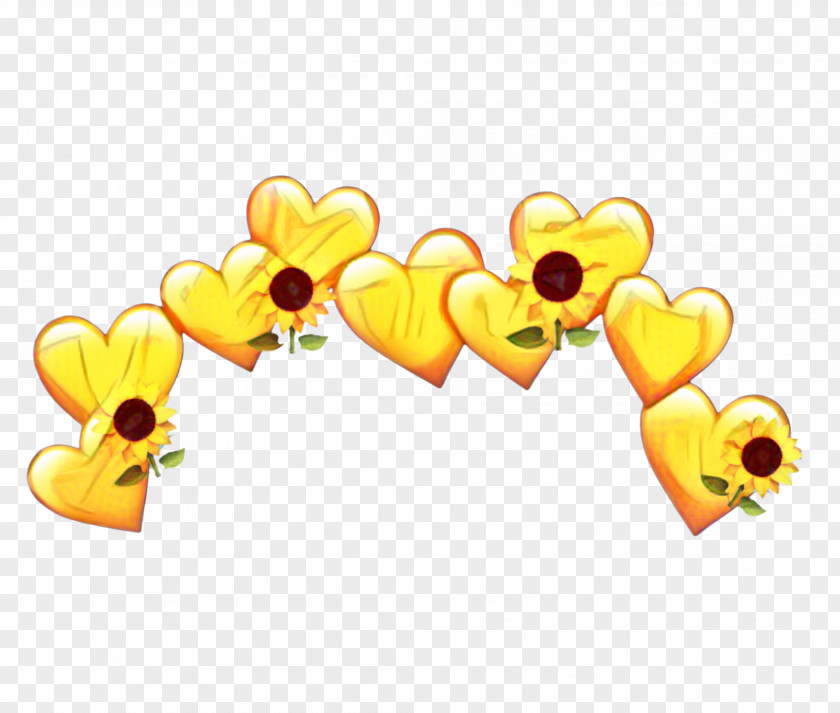 Smile Flower Bouquet Heart Emoji Background PNG