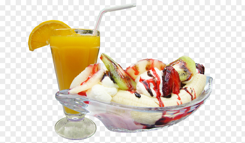 Fruits Salad Sundae Fruit Ice Cream Food PNG
