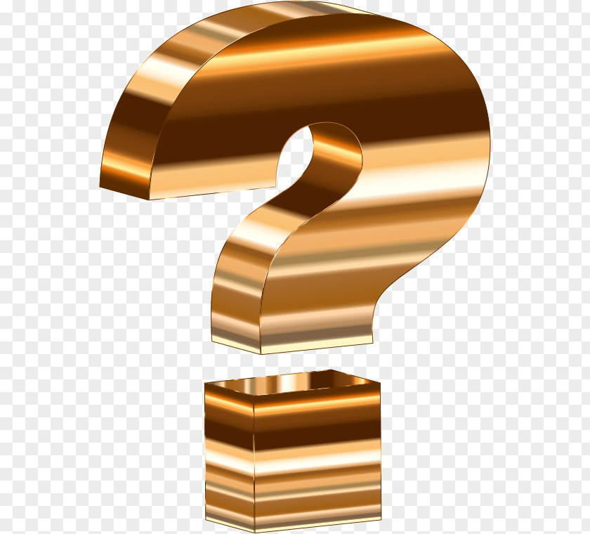 Gold Question Mark Punctuation Clip Art PNG