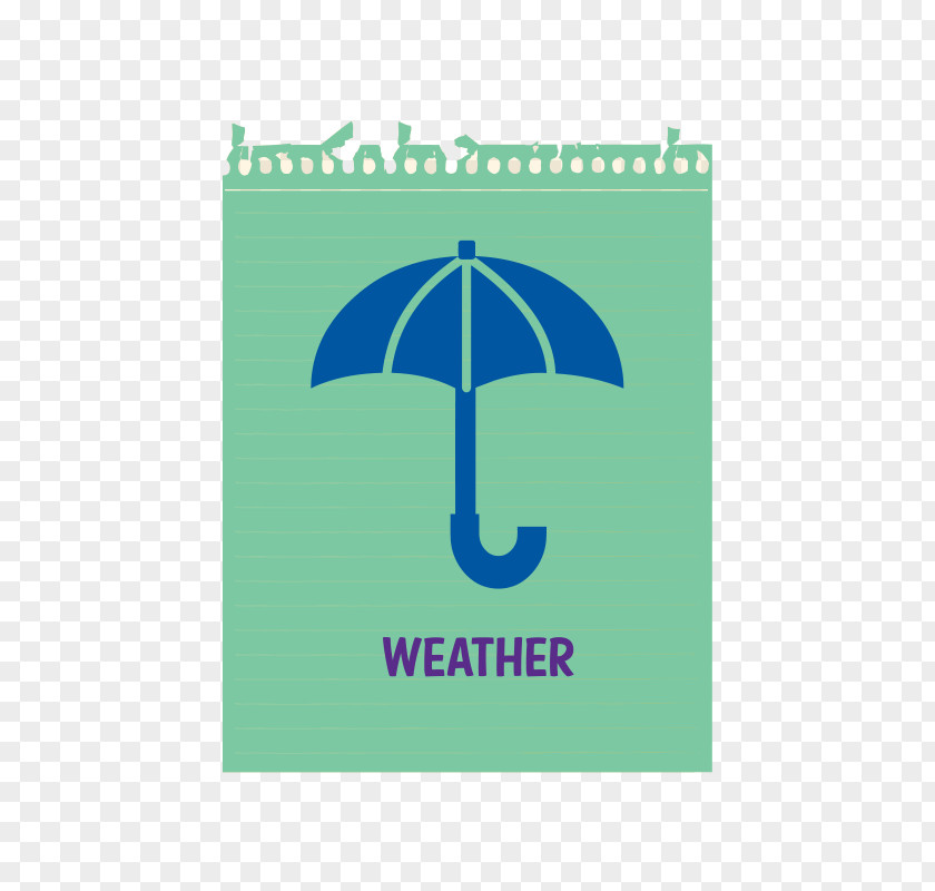 Green Notes Umbrella Weather Forecast Icon PNG