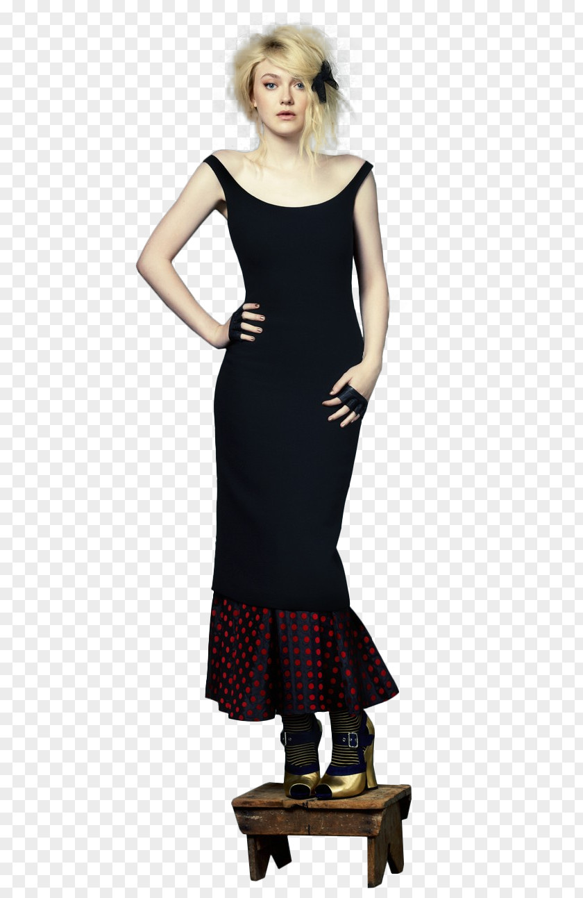 Dress Little Black Shoulder Sleeve Skirt PNG