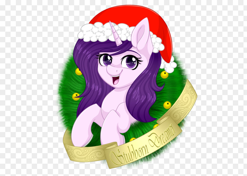 Little Pony Unicorn Cartoon Illustration Green Christmas Ornament Day PNG