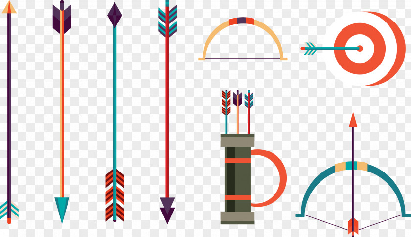 Vector Bow And Arrow Archery PNG
