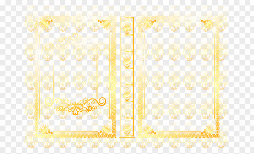Book Frame Yellow Pattern PNG
