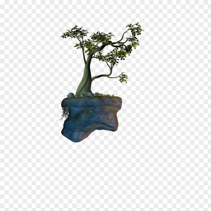 Island Floating Tree PNG