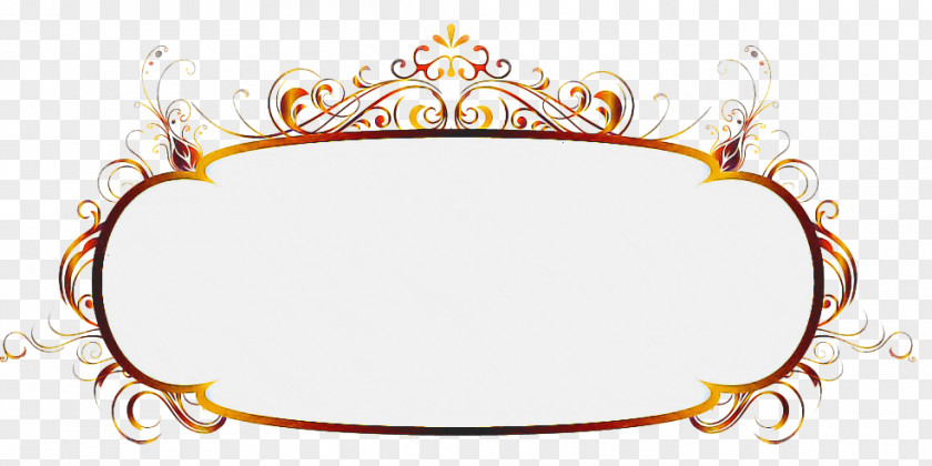 Ornament Tiara Golden Background Frame PNG