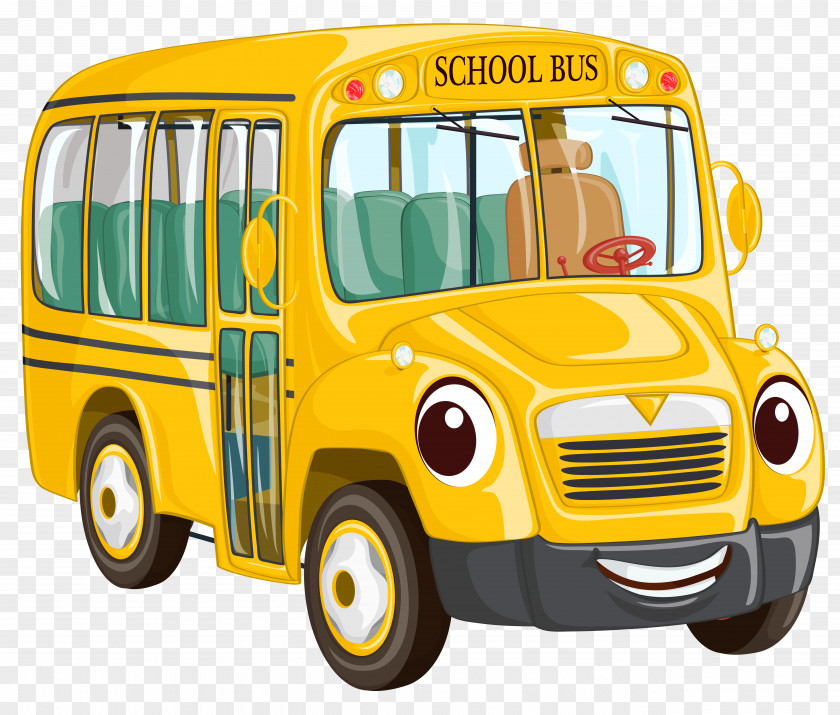 School Bus Clipart Image Cartoon Clip Art PNG