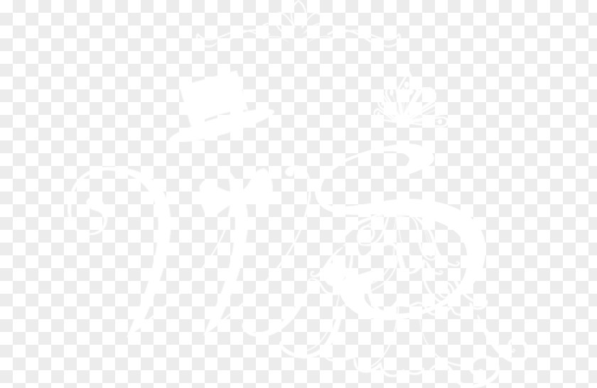 Wedding Logo White Black Pattern PNG
