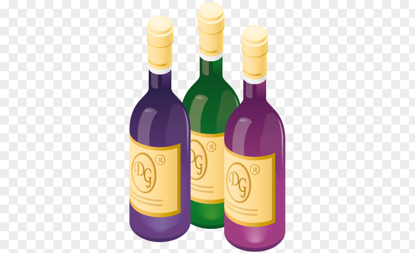 Wine Glass Bottle Liqueur Drink PNG