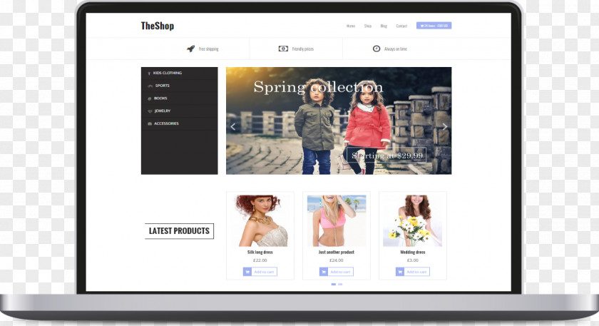 WordPress WooCommerce E-commerce Template PNG