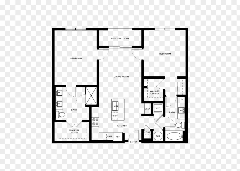 Apartment Compass Pointe Floor Plan Bed PNG