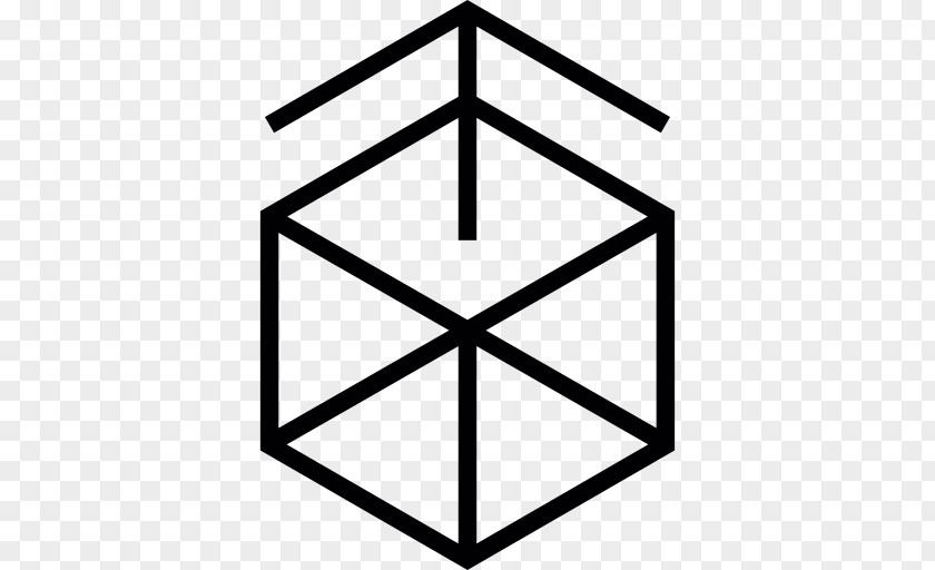 Ascending Arrows Cube Hexagon Geometry PNG