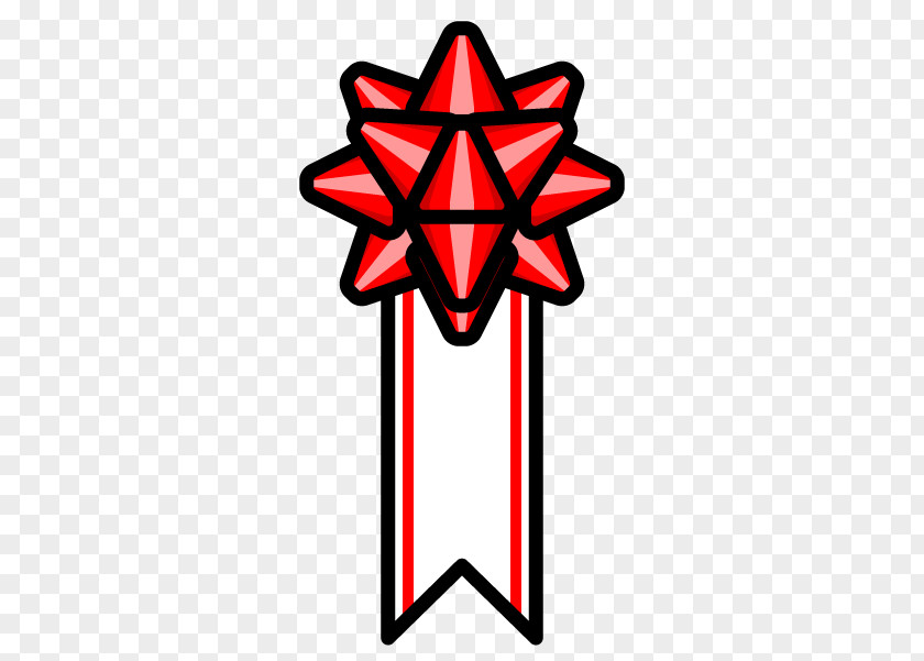 Commendation Ribbon Gift Red PNG