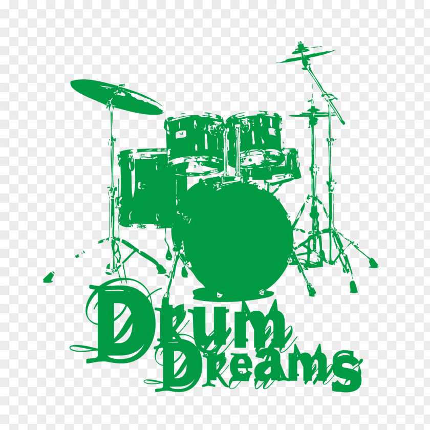 Green Jazz Drum Vector Material T-shirt Poster Illustration PNG