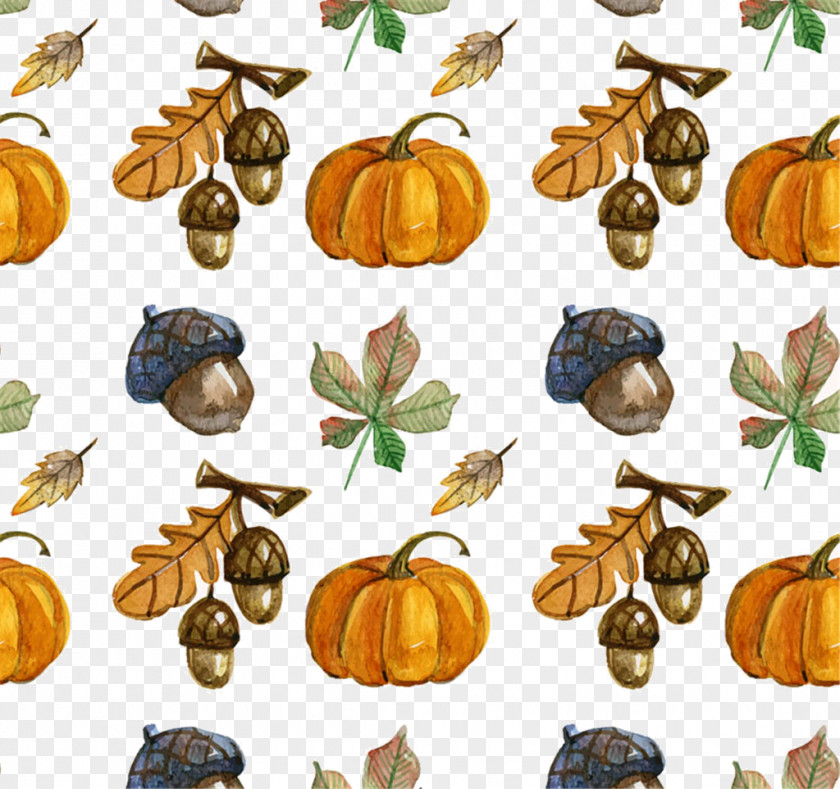 Hand-painted Pumpkin Background Autumn Watercolor Painting Season PNG