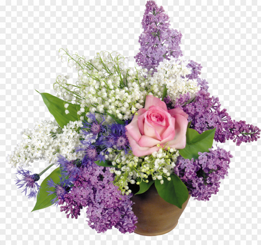 Lilac Flower Bouquet Desktop Wallpaper PNG