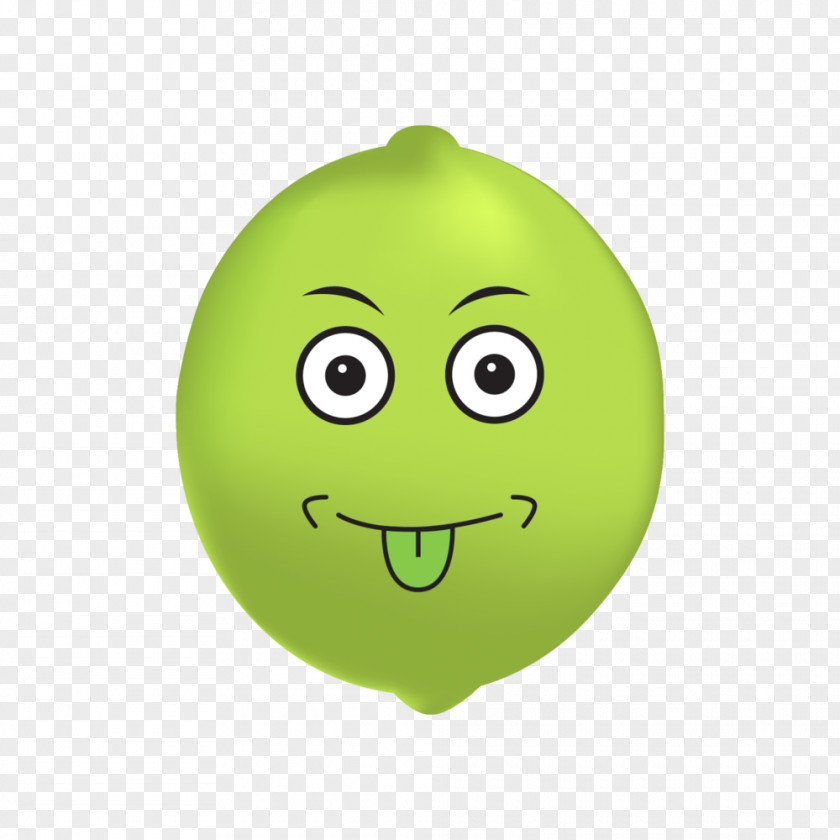 Emoji Balloon Tequila Lime Smiley Green PNG